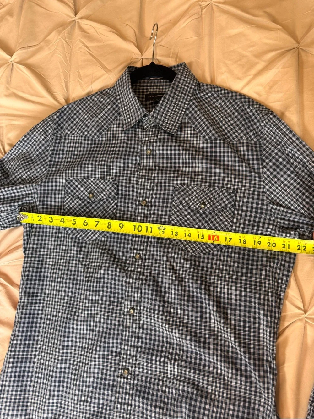 Banana Republic‎ Western Plaid Button-Down Shirt - Men’s Large Tall